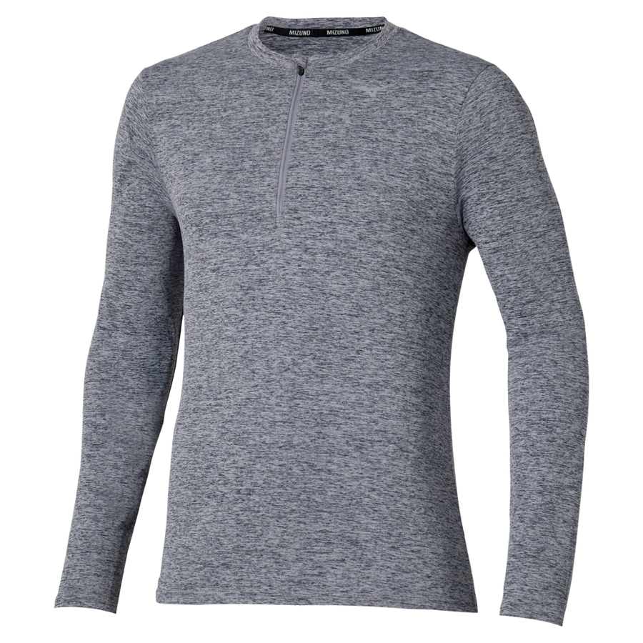 Mizuno Core Impulse Half Zip Long Sleeve Tee Quicksilver